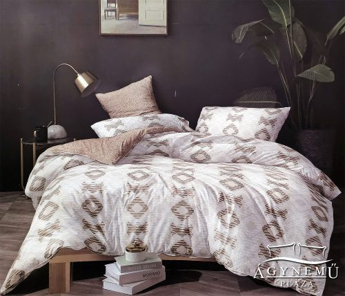 7 részes ágyneműhuzat garnitúra, ágynemű garnitúra szett, világosbarna Absztrakt