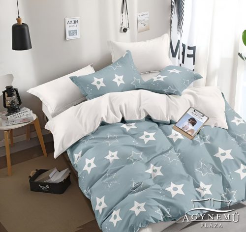 Ágyneműhuzat szett, 7 részes pamut ágynemű garnitúra, szürke nagy Csillag