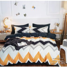   7 részes ágyneműhuzat garnitúra, ágynemű garnitúra szett, szürke absztrakt Csíkos