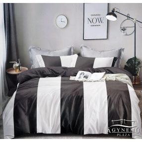  7 részes ágyneműhuzat garnitúra, ágynemű garnitúra szett, szürke Csíkos