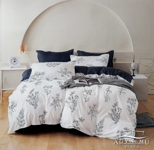 7 részes ágyneműhuzat garnitúra, ágynemű garnitúra szett, kék apró Virágos