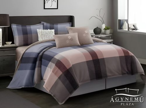 7 részes ágyneműhuzat garnitúra, ágynemű garnitúra szett, Kék csíkos