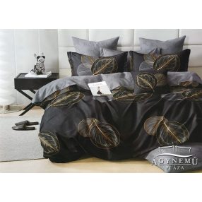   7 részes ágyneműhuzat garnitúra, ágynemű garnitúra szett, szürke Virágos