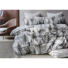   7 részes ágyneműhuzat garnitúra, ágynemű garnitúra szett, szürke Absztrakt erdő