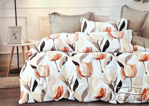 7 részes ágyneműhuzat garnitúra, ágynemű garnitúra szett, Krém virágos