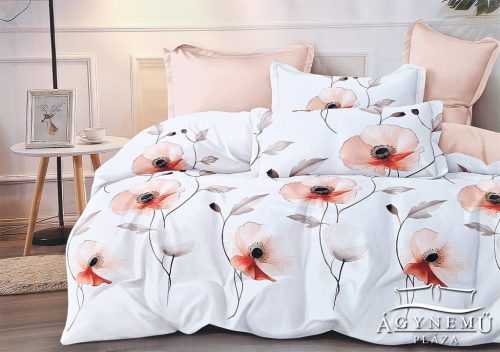 7 részes ágyneműhuzat garnitúra, ágynemű garnitúra szett, Krém virágos