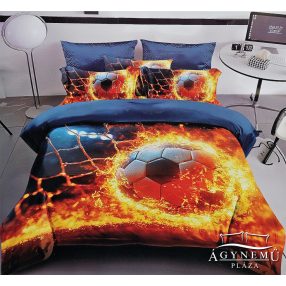   7 részes ágyneműhuzat garnitúra, ágynemű garnitúra szett, lángoló Foci labda ágynemű