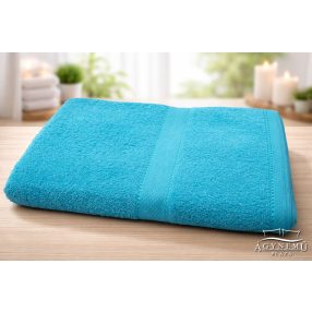   Frottír fürdőlepedő, 90x180 cm strandtörölköző, Türkíz nyomott mintás törölköző