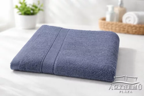 Frottír törölköző, 70x140 cm törölköző, Sötét szürke nyomott mintás törölköző
