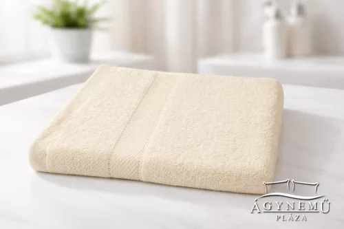 Frottír törölköző, 70x140 cm törölköző, Krém nyomott mintás törölköző