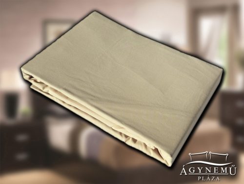 Gumis lepedő 100x200 cm, pamutvászon gumis lepedő, Mogyoróbarna