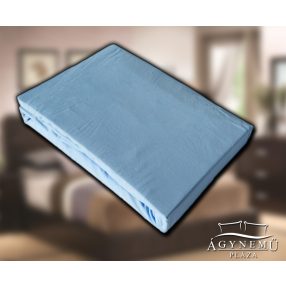   Gumis lepedő 230x200 cm, pamutvászon gumis lepedő, Világos kék