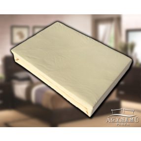   Gumis lepedő 230x200 cm, pamutvászon gumis lepedő, Krém sárga