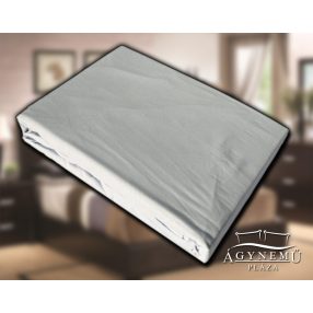   Gumis lepedő 230x200 cm, pamutvászon gumis lepedő, Világos szürke